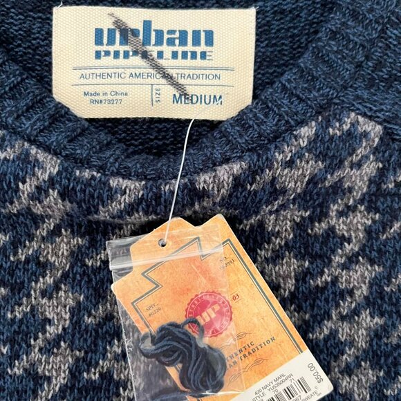 Urban Pipeline Men's Houndstooth Crewneck Sweater size Medium - Picture 7 of 7